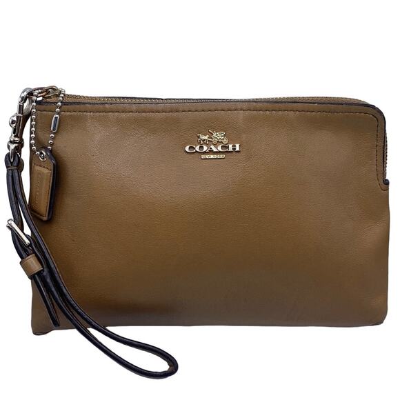 COACH Brown Wristlet with Card Slots - Picture 1 of 10
